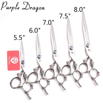 5.5" 6" 7" 7.5" 8" 440C Purple Dragon Barber Shears Human Hair Scissors Cutting Scissors Normal Shears Pets Hair Scissors Z9107
5.5" 6" 7" 7.5" 8" 440C Purple Dragon Barber Shears Human Hair Scissors Cutting Scissors Normal Shears Pets Hair Scissors Z9107