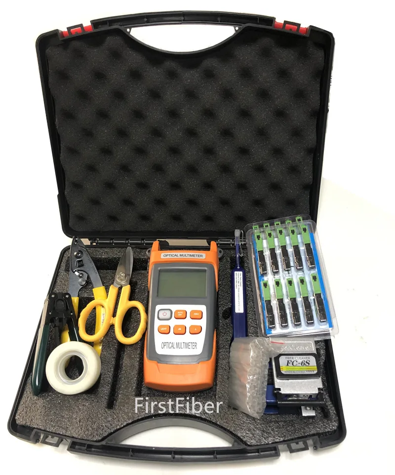 Fiber Tools Kit FTTH Fiber Toolbox Mainly used by installers for FTTH installation and Maintanance
Fiber Tools Kit FTTH Fiber Toolbox Mainly used by installers for FTTH installation and Maintanance