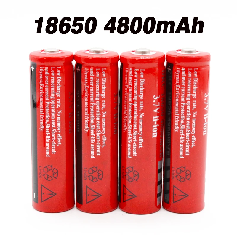 100% NEW 18650 Battery Rechargeable Battery 4800 mAh 3.7V Battery For LED Flashlight Torch rechargeable battery +Free shipping
100% NEW 18650 Battery Rechargeable Battery 4800 mAh 3.7V Battery For LED Flashlight Torch rechargeable battery +Free shipping