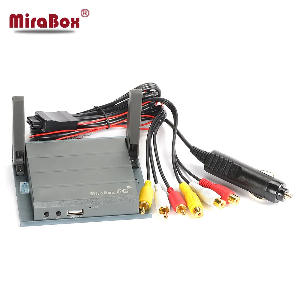 MiraBox г 5G HDMI + CVBS автомобильный WiFi Mirrorlink коробка с прикуривателем для автомобиля
