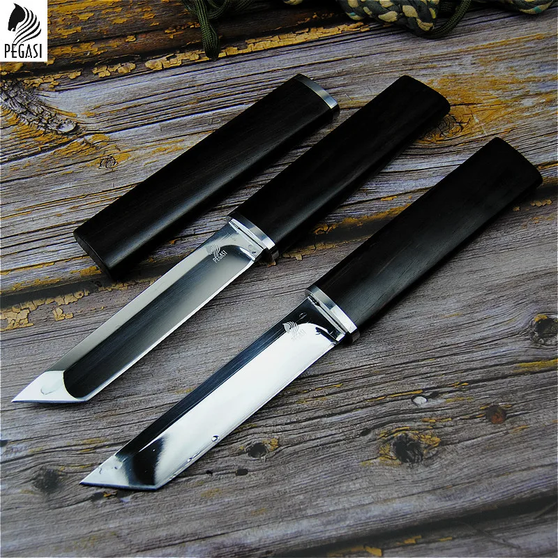 Black whirlwind silver D2 steel straight blade, Japanese ebony hilt outdoor hunting tactics straight blade with scabbard
Black whirlwind silver D2 steel straight blade, Japanese ebony hilt outdoor hunting tactics straight blade with scabbard