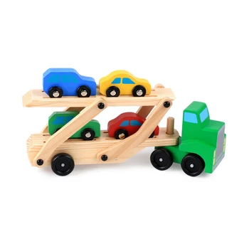 New Wooden Car Loader Toys Double Layer Transporter Truck Model with 4 Cars Kid Early Educational Toy
New Wooden Car Loader Toys Double Layer Transporter Truck Model with 4 Cars Kid Early Educational Toy