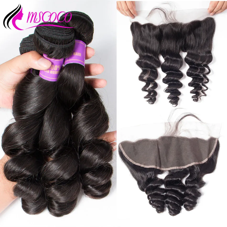 Mscoco Loose Wave Bundles With Frontal Closure Remy Brazilian Hair Weave 3 Bundles With Transparent Frontal
Mscoco Loose Wave Bundles With Frontal Closure Remy Brazilian Hair Weave 3 Bundles With Transparent Frontal