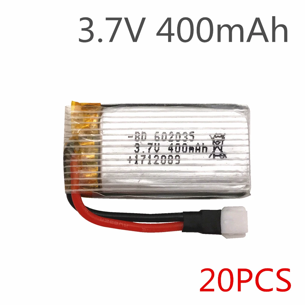 20pcs/lot H31 H107 X4 KY101 Spare Parts 3.7V 400mah Original Battery H31-011 Lipo battery 3.7V 400 mah For H31 XH plug 30C
20pcs/lot H31 H107 X4 KY101 Spare Parts 3.7V 400mah Original Battery H31-011 Lipo battery 3.7V 400 mah For H31 XH plug 30C