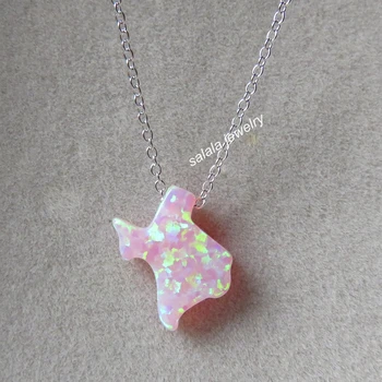 30 pc/lot OP08 Pink 12mm Texas Opal Necklace Synthetic TEXAS Map Opal Necklace 925 Sterling Silver TEXAS Island Opal Necklace
30 pc/lot OP08 Pink 12mm Texas Opal Necklace Synthetic TEXAS Map Opal Necklace 925 Sterling Silver TEXAS Island Opal Necklace