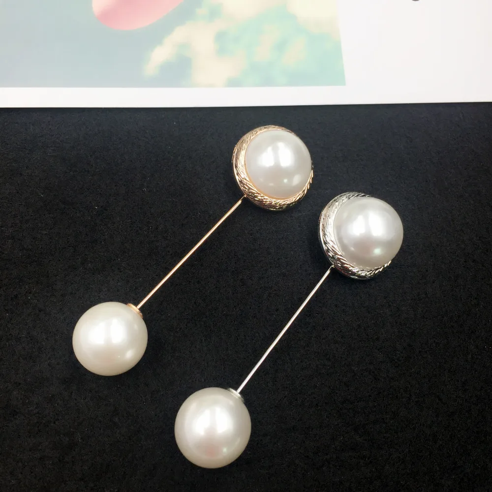 Fashion Double Simulated Pearl Stick Brooches Men Women Wedding Banquet Tie Lapel Collar Pin Brooch Suit Jewelry
Fashion Double Simulated Pearl Stick Brooches Men Women Wedding Banquet Tie Lapel Collar Pin Brooch Suit Jewelry