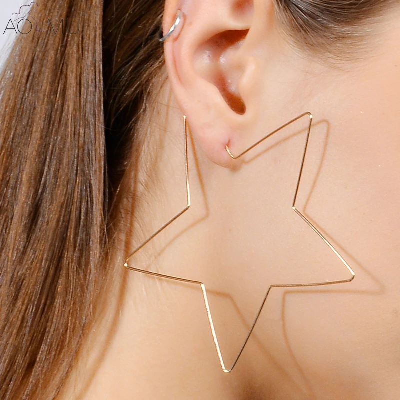 AOMU Oversized Sexy Silver/Gold 85mm Star Metal Large Big LOVE Statement Drop Earrings for Women Party Long Jewelry Brincos
AOMU Oversized Sexy Silver/Gold 85mm Star Metal Large Big LOVE Statement Drop Earrings for Women Party Long Jewelry Brincos