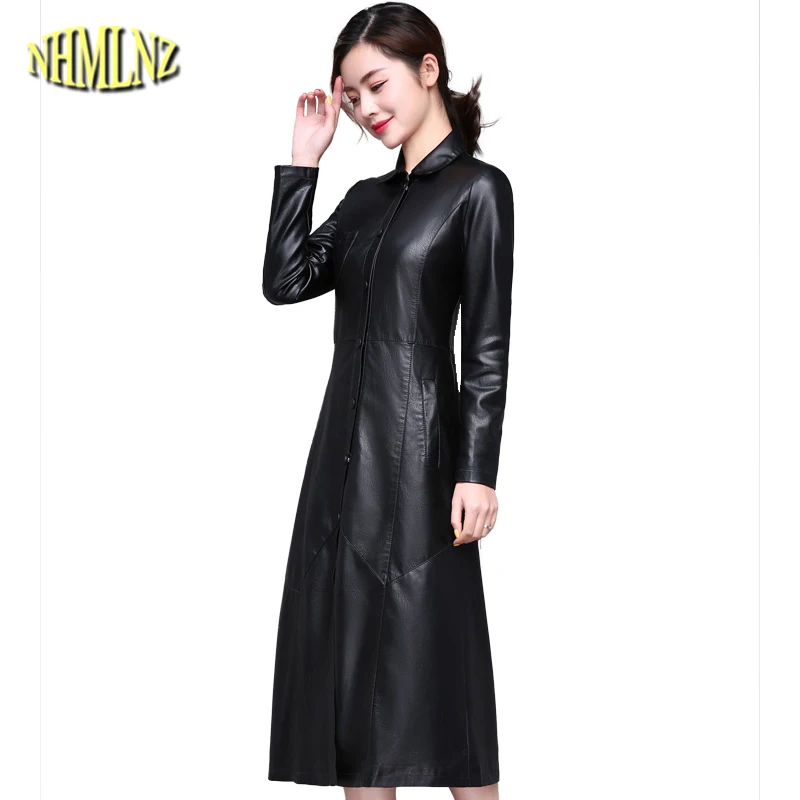 Long Leather Jacket Female Large size 5XL2020 New Solid color Long-sleeved Slim Leather Coat Women Autumn Trench Coat DAN368
Long Leather Jacket Female Large size 5XL2020 New Solid color Long-sleeved Slim Leather Coat Women Autumn Trench Coat DAN368