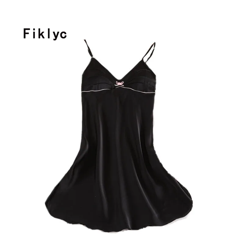 Fiklyc brand sexy women's mini nightgowns with padded bra fashion female V-neck satin nightdress nighties high quality sleepwear
Fiklyc brand sexy women's mini nightgowns with padded bra fashion female V-neck satin nightdress nighties high quality sleepwear