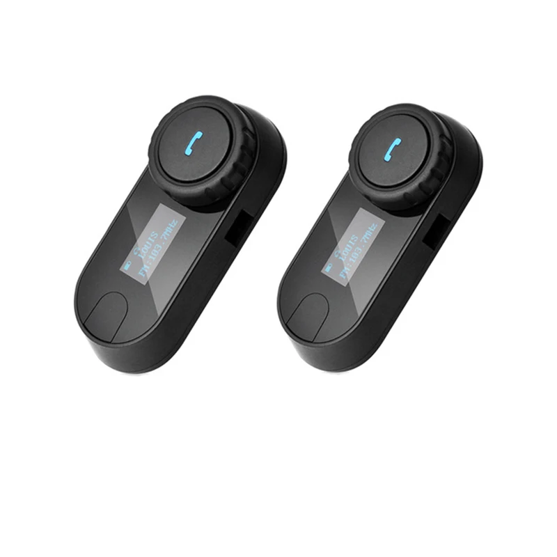 Bluetooth Motorcycle Helmet Interphone Set w/ FM Function LCD Screen