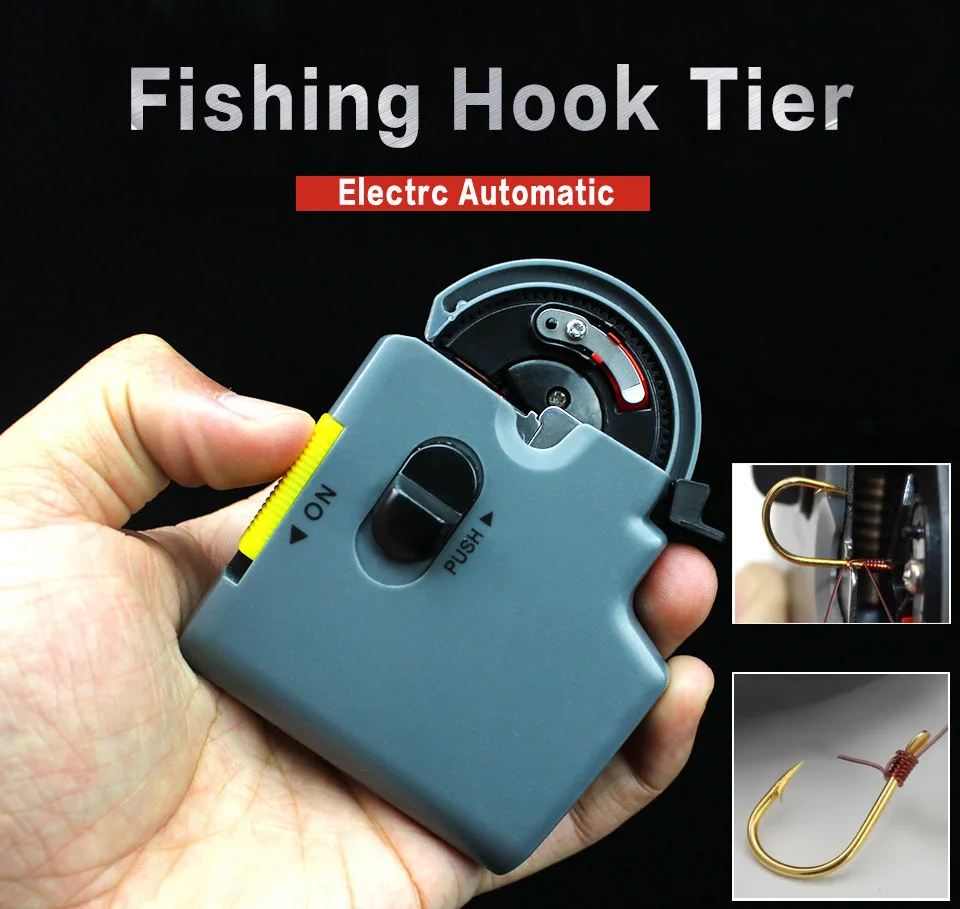 LILLIANFISH Portable Electric Automatic Fishing Hook Tier Machine Fishing Accessories Tie Fast Fishing Hooks Line Tying Device
LILLIANFISH Portable Electric Automatic Fishing Hook Tier Machine Fishing Accessories Tie Fast Fishing Hooks Line Tying Device