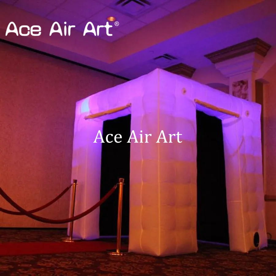 Best quality inflatable led light portable cubic photo booth,white external black inside cube with foldable door cover for party
Best quality inflatable led light portable cubic photo booth,white external black inside cube with foldable door cover for party
