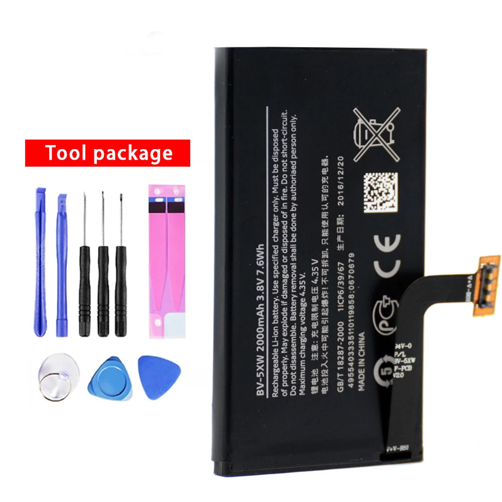 BV-5XW High Capacity Battery For Nokia Lumia 1020 EOS BV5XW 2000mAh Replacement Battery + Free tools
BV-5XW High Capacity Battery For Nokia Lumia 1020 EOS BV5XW 2000mAh Replacement Battery + Free tools