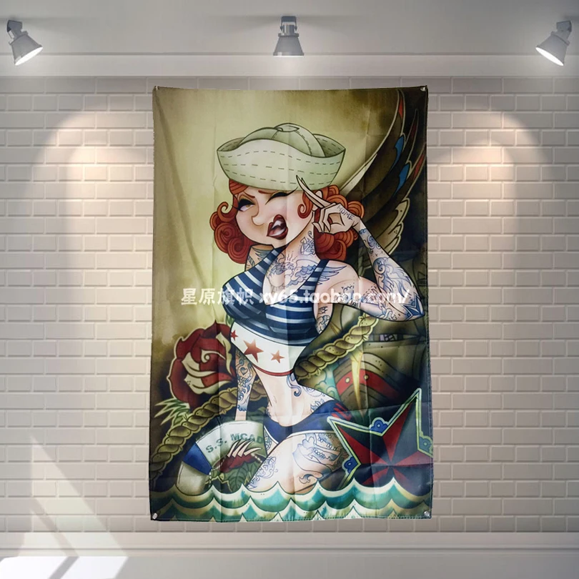Tattoo girl Banners Poster Bar Cafe Hotel Theme Wall Decoration Hanging Art Waterproof Cloth Polyester Fabric Flags
Tattoo girl Banners Poster Bar Cafe Hotel Theme Wall Decoration Hanging Art Waterproof Cloth Polyester Fabric Flags