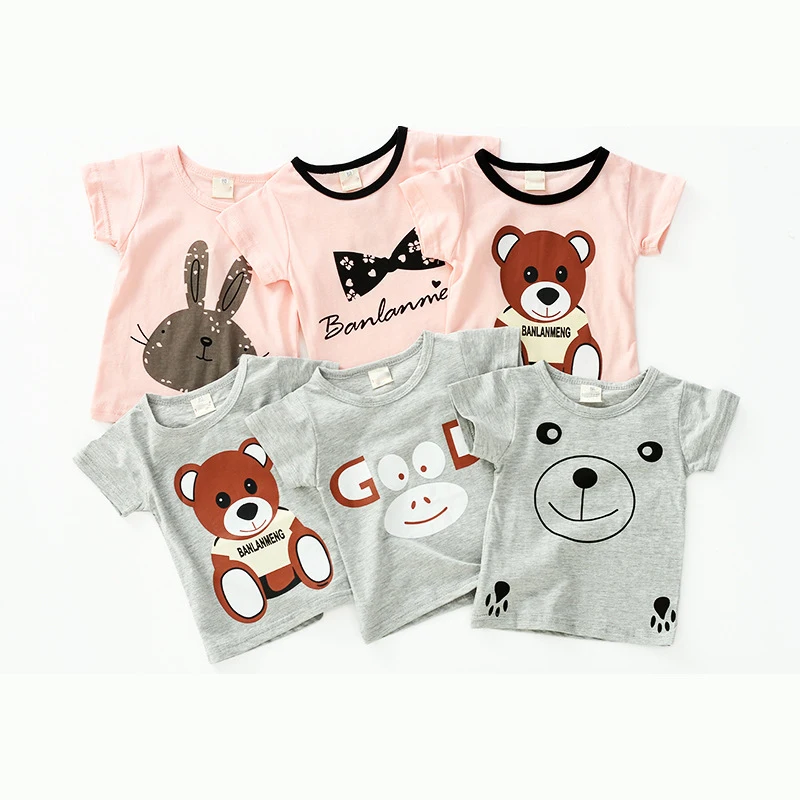 Summer Rabbit Bear Monkey Kids T Shirt Print Baby Infant T-shirts Children's T-shirt Cotton O-neck Tee Boys Girls Tops 6 Styles
Summer Rabbit Bear Monkey Kids T Shirt Print Baby Infant T-shirts Children's T-shirt Cotton O-neck Tee Boys Girls Tops 6 Styles