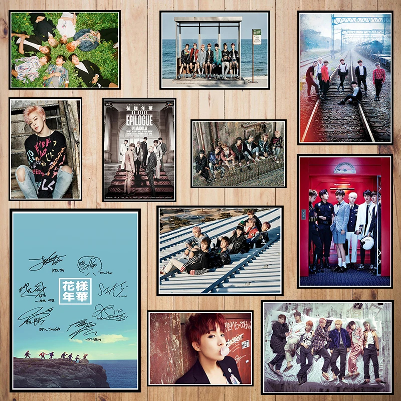Korean band BTS Coated paper poster Bar Cafe High quality Printing Drawing core Decorative Painting
Korean band BTS Coated paper poster Bar Cafe High quality Printing Drawing core Decorative Painting