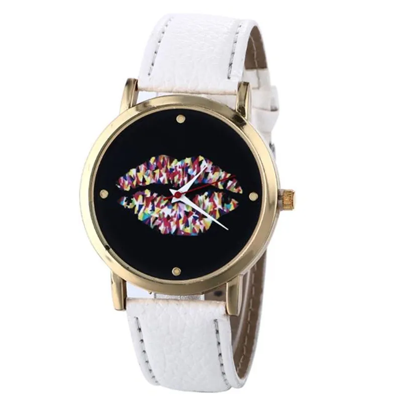 Hot Fashion Women Watches Unique Round Lip Print Dial Watch Clock Casual Dress Leather Quartz Ladies WristWatch Kol Saati #W
Hot Fashion Women Watches Unique Round Lip Print Dial Watch Clock Casual Dress Leather Quartz Ladies WristWatch Kol Saati #W