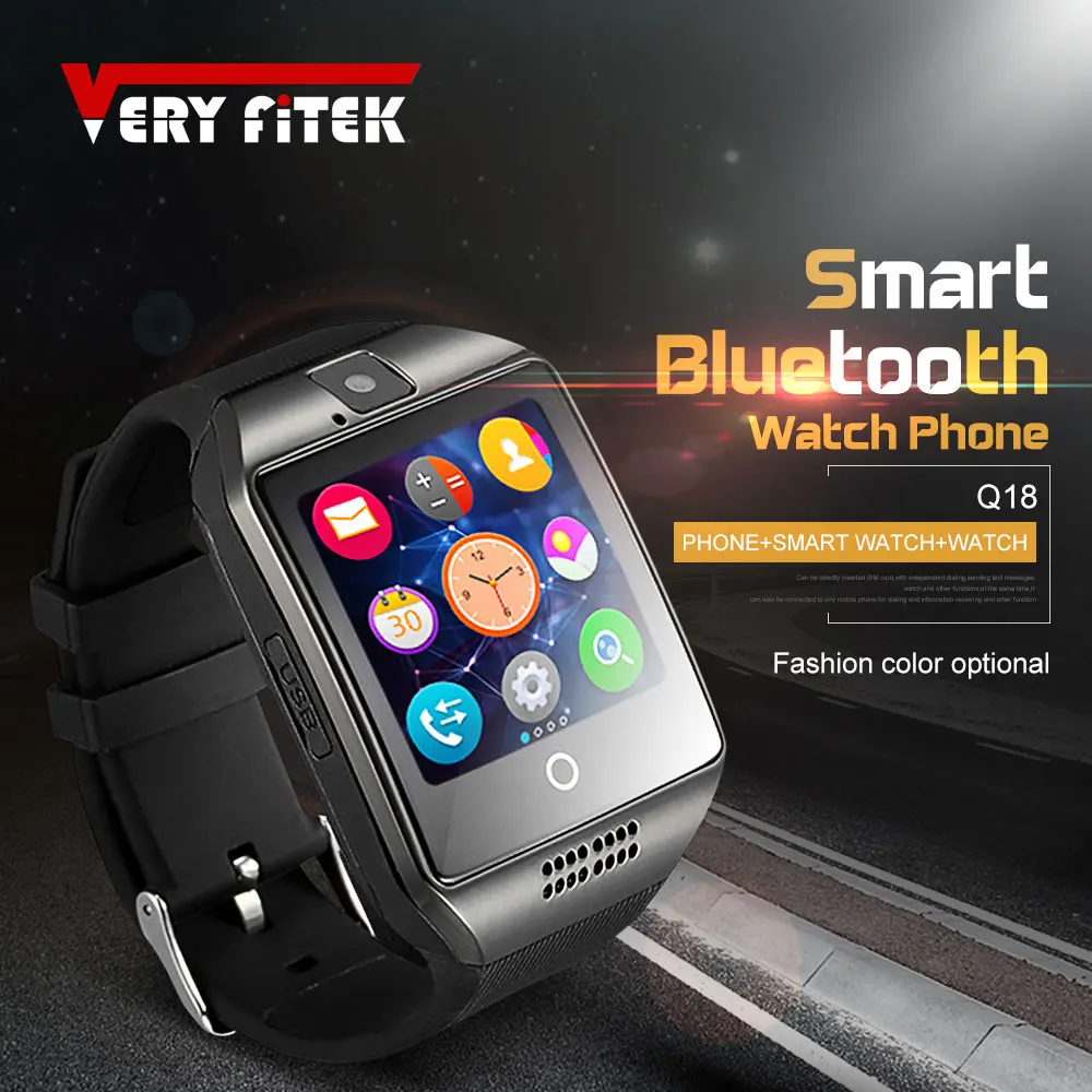 VERYFiTEK Q18 Bluetooth Smartwatch Relogio Passometer Watches Men Women Smart Watch Support TF Sim Card Camera for Android Phone
VERYFiTEK Q18 Bluetooth Smartwatch Relogio Passometer Watches Men Women Smart Watch Support TF Sim Card Camera for Android Phone