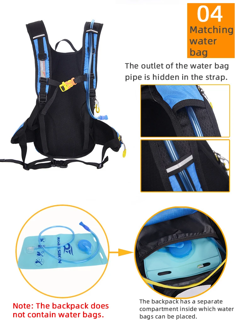 Perfect TANLUHU Waterproof Bicycle Bags Cycling Backpack Breathable 12L Ultralight Bike Water Bag outdoor sport Climbing Hydration pack 9