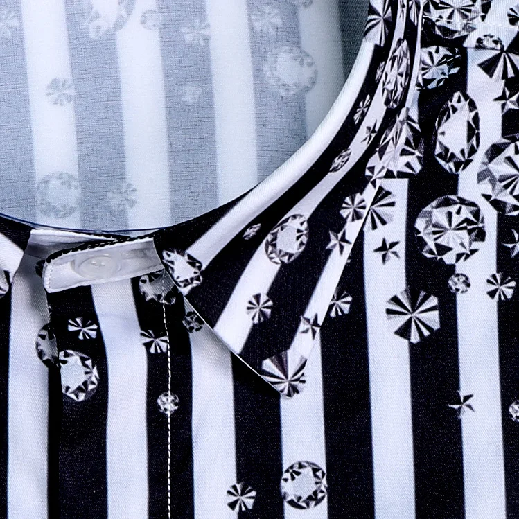 New Fashion Luxury Men Shirt Trend Diamonds And Stripes Printed Long Sleeve Flower Shirt Men Camisa Masculina Dress Shirts Men
New Fashion Luxury Men Shirt Trend Diamonds And Stripes Printed Long Sleeve Flower Shirt Men Camisa Masculina Dress Shirts Men