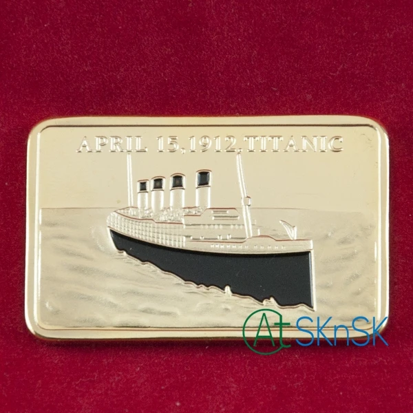 Commemorative Bullion Titanic Gold Plated Bullion Bar