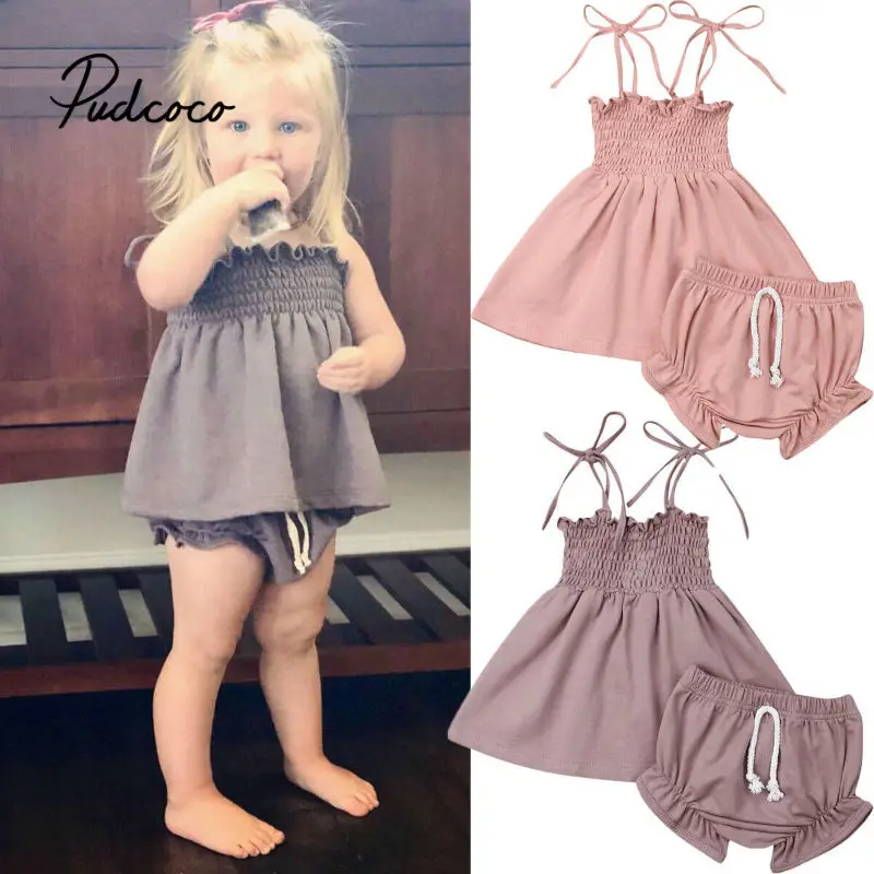 Children Summer Baby Sets 2019 New Style Girls Sleeveless Sling Floral Knitted Suits Dress + Shorts 2pcs Children Clothes
Children Summer Baby Sets 2019 New Style Girls Sleeveless Sling Floral Knitted Suits Dress + Shorts 2pcs Children Clothes