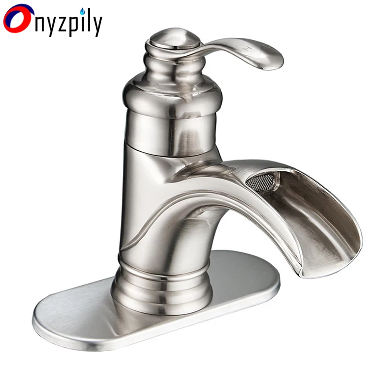 Sink FaucetWaterfall Brushed Nickel Bathroom Single Handle Hole Mixer Tap Cover Basin Faucet
Sink FaucetWaterfall Brushed Nickel Bathroom Single Handle Hole Mixer Tap Cover Basin Faucet