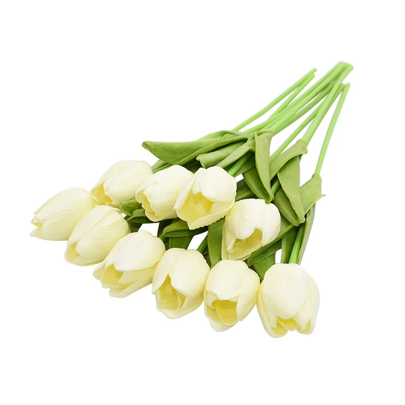 10 шт. искусственный цветок тюльпана настоящий на ощупь букет для свадебного