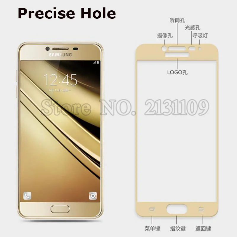 2016 Newest 9H 2 5D Full Cover Color Tempered Glass For font b Samsung b font