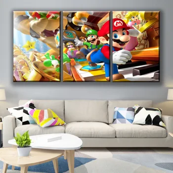 3 Pieces Cartoon anime Poster Art Canvas Wall Art Modular Mario Pictures Home Decor Painting kids Room framework HD Printed
3 Pieces Cartoon anime Poster Art Canvas Wall Art Modular Mario Pictures Home Decor Painting kids Room framework HD Printed
