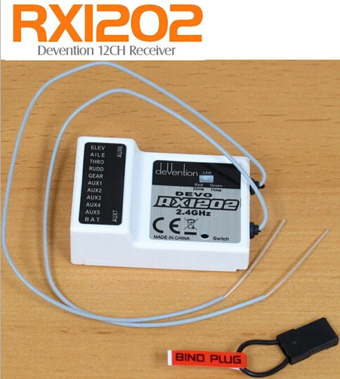 Walkera RX1202 12 Channel Receiver 2.4Ghz Walkera Devention DEVO 12S DEVO F12E Transmitter RX 1202
Walkera RX1202 12 Channel Receiver 2.4Ghz Walkera Devention DEVO 12S DEVO F12E Transmitter RX 1202