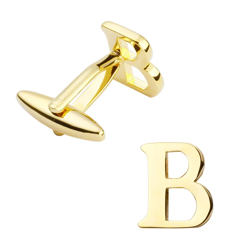 Men's jewelry high quality metal/gold fashion cufflinks, French shirt cuff links letters B cufflink name logo
Men's jewelry high quality metal/gold fashion cufflinks, French shirt cuff links letters B cufflink name logo