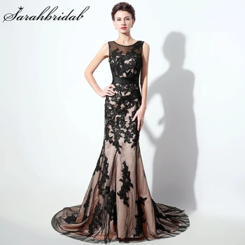 Elegant Long Formal Evening Dresses Sheer Neck Mermaid Long Black Party Prom Gown Keyhole Back Real Photos Robe De Soiree SLD325
Elegant Long Formal Evening Dresses Sheer Neck Mermaid Long Black Party Prom Gown Keyhole Back Real Photos Robe De Soiree SLD325