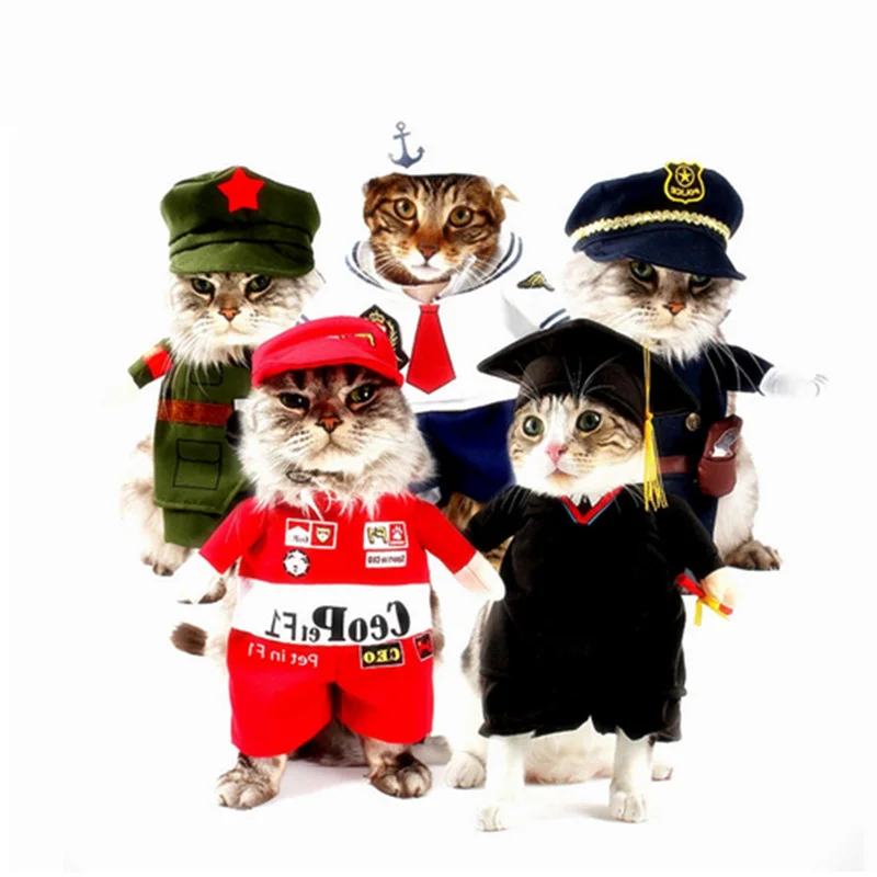 Funny Pet Cat Clothes Policeman Cat Clothes Cute Clothing For Cat Cool Costume Uniform with Hat Nurse Suit Pet Supplies 1c50
Funny Pet Cat Clothes Policeman Cat Clothes Cute Clothing For Cat Cool Costume Uniform with Hat Nurse Suit Pet Supplies 1c50