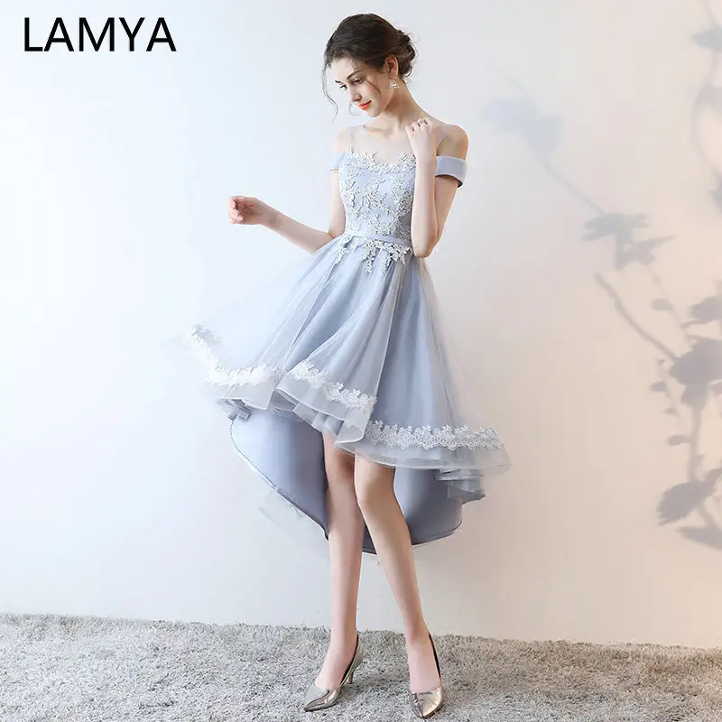 LAMYA Elegant Lace Boat Neck Prom Dresses Short Front Back Long Tail Banquet Evening Dress 2019 Formal Gown Party Gown For Women
LAMYA Elegant Lace Boat Neck Prom Dresses Short Front Back Long Tail Banquet Evening Dress 2019 Formal Gown Party Gown For Women
