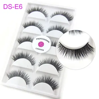 E6 5 Pairs/Box 100% Real Mink Winged Corner Thick 3D Daily False Eyelashes Party Wedding Eye Lashes for Eye Makeup By LASGOOS
E6 5 Pairs/Box 100% Real Mink Winged Corner Thick 3D Daily False Eyelashes Party Wedding Eye Lashes for Eye Makeup By LASGOOS
