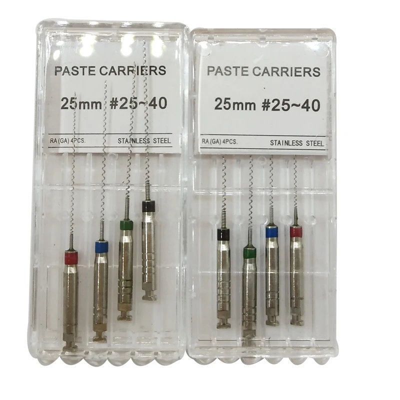 2 boxes Dental Stainless Steel Rotary Paste Carriers Spiral Fillers 25mm 25#-40#
2 boxes Dental Stainless Steel Rotary Paste Carriers Spiral Fillers 25mm 25#-40#