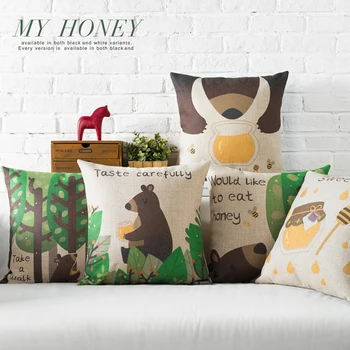 Nordic Cartoon Bear Honey Simple modern Pillow Cover Home Decorative Pillows Linen Pillow Case Office Sofa Cushion Cover 
Nordic Cartoon Bear Honey Simple modern Pillow Cover Home Decorative Pillows Linen Pillow Case Office Sofa Cushion Cover