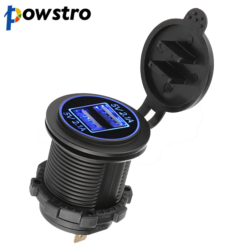 Powstro 12V/24V Dual USB 4.2A Car Charger Cigarette Lighter Socket Splitter Power Adapter Outlet For Mobile Phone iPod GPS
Powstro 12V/24V Dual USB 4.2A Car Charger Cigarette Lighter Socket Splitter Power Adapter Outlet For Mobile Phone iPod GPS