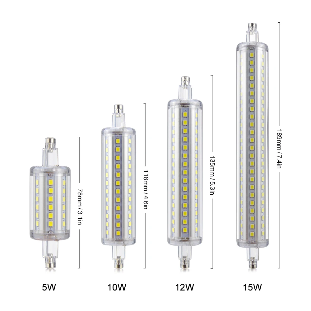 R7S LED corn lamp Lamparas 5W 10W 12W 15W 85-265V 220V 110V LED flood Light SMD 2835 78mm 118mm 135mm 189mm Bulb For floodlight
R7S LED corn lamp Lamparas 5W 10W 12W 15W 85-265V 220V 110V LED flood Light SMD 2835 78mm 118mm 135mm 189mm Bulb For floodlight