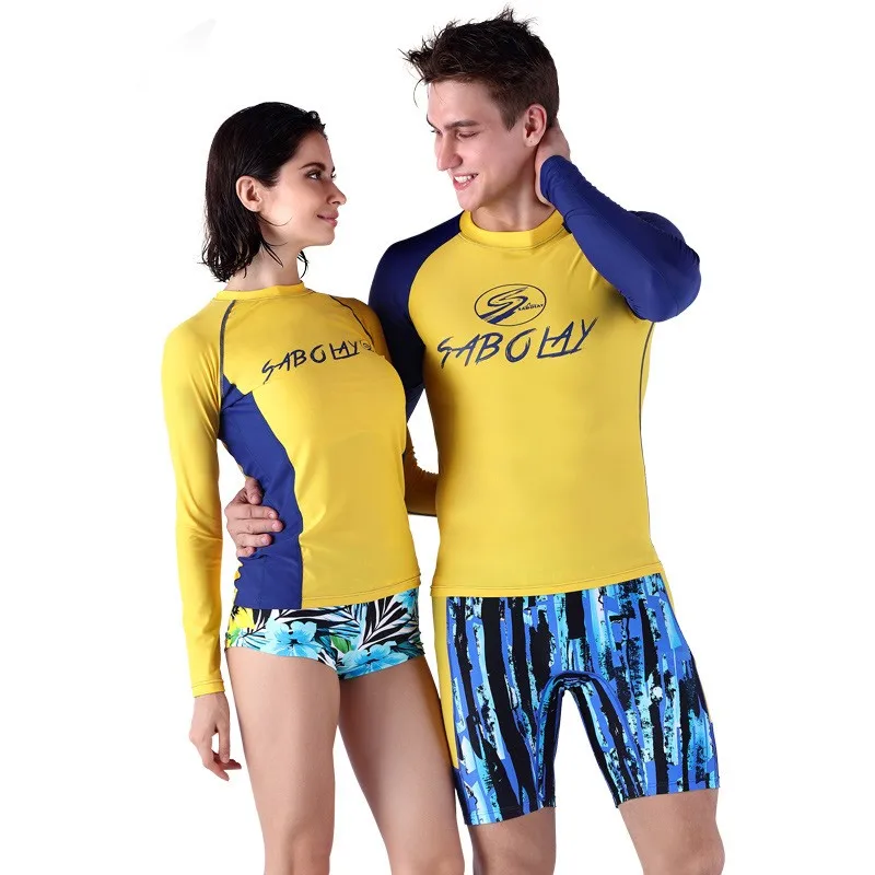 Long Sleeve Swimwear Quick Dry Womens Swim Short Swimsuit For Surfing Yellow Rashguard Women Men Wetsuit Men Rashgard Suit M-5XL
Long Sleeve Swimwear Quick Dry Womens Swim Short Swimsuit For Surfing Yellow Rashguard Women Men Wetsuit Men Rashgard Suit M-5XL