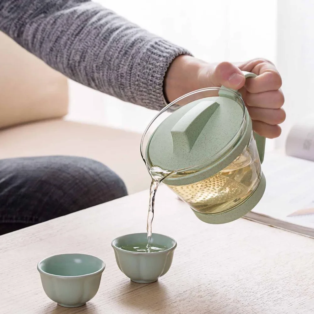 OTHERHOUSE 500ml Glass Tea Pot Coffee Flower Tea Leaf Herbal Pot Clear Glass Teapot for Puer Tea Heat Resistant Practical Bottle
OTHERHOUSE 500ml Glass Tea Pot Coffee Flower Tea Leaf Herbal Pot Clear Glass Teapot for Puer Tea Heat Resistant Practical Bottle