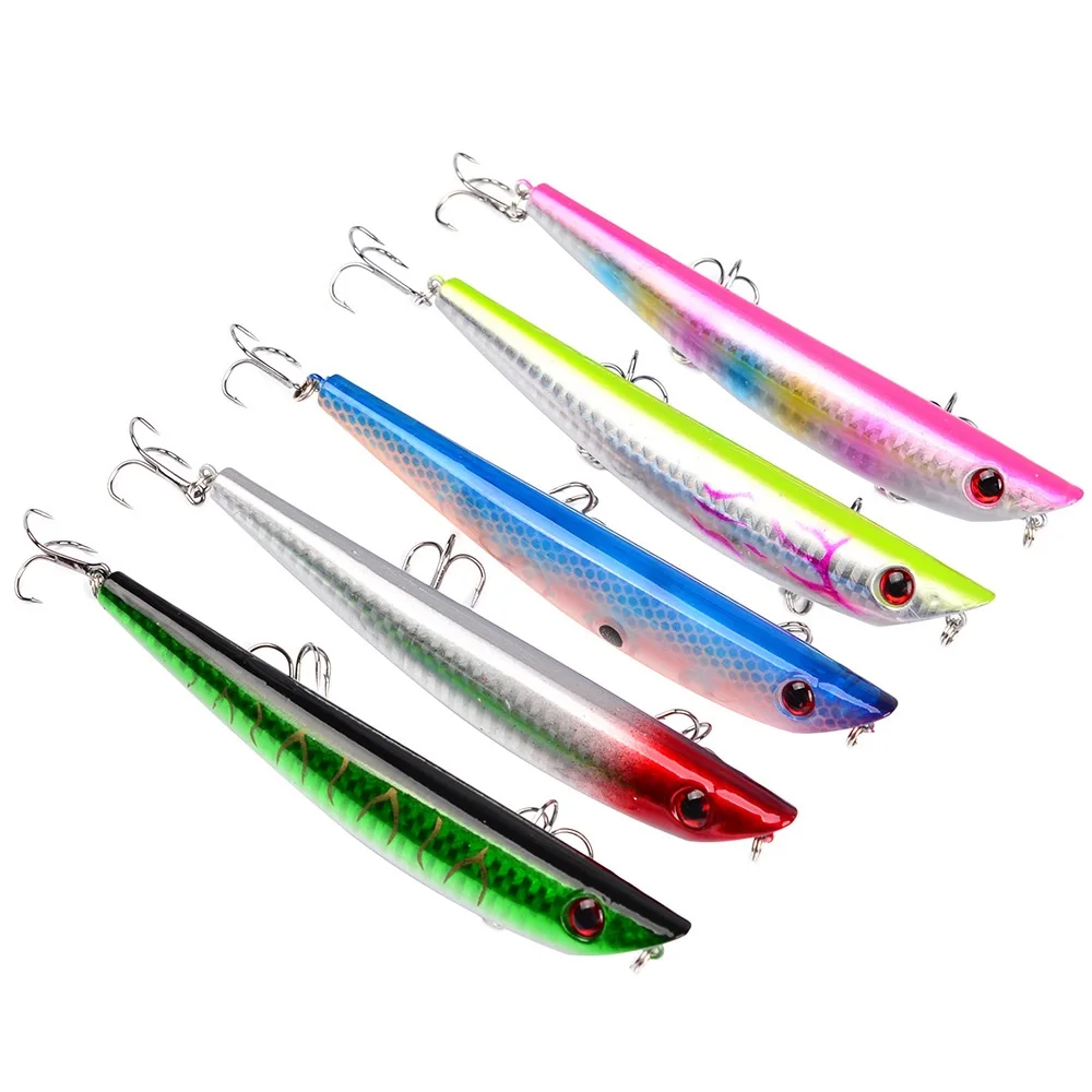 HiUmi 5Pcs Popper Fishing Lures 12cm 17g Artificial Bait 6# Treble Hooks Bionic 3D Eyes Bass Baits 5 Colors Jigging Baits
HiUmi 5Pcs Popper Fishing Lures 12cm 17g Artificial Bait 6# Treble Hooks Bionic 3D Eyes Bass Baits 5 Colors Jigging Baits