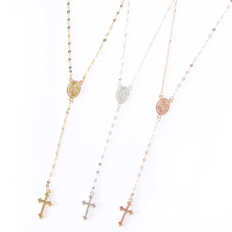 G.YCX Stainless Steel Gold Cross Jesus Pendant Necklace Femme Multi-layer Cross Faith Necklace Choker Catholic Christian Gift
G.YCX Stainless Steel Gold Cross Jesus Pendant Necklace Femme Multi-layer Cross Faith Necklace Choker Catholic Christian Gift