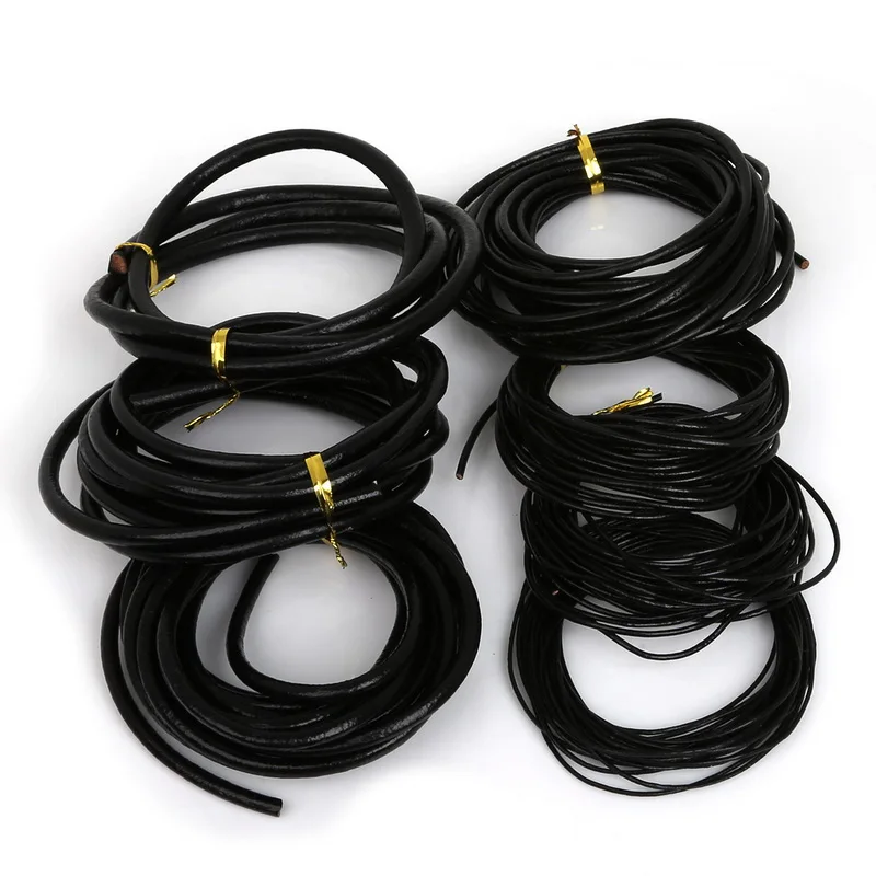 1mm 1.5mm 2mm 3mm 4mm 5mm 6mm Round Genuine Real Leather Jewelry Rope string Black Cord For Bracelet Necklace DIY Jewelry making
1mm 1.5mm 2mm 3mm 4mm 5mm 6mm Round Genuine Real Leather Jewelry Rope string Black Cord For Bracelet Necklace DIY Jewelry making