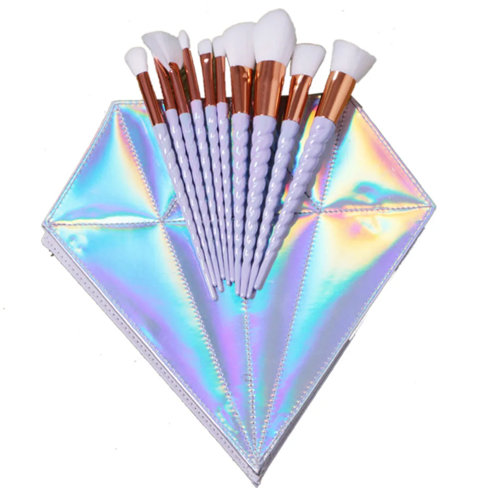10pcs Thread Rainbow Handle Unicorn Makeup Brush Diamond Bag Face Eyeshadow Powder Foundation Eyebrow Make Up Brush Kit Tools
10pcs Thread Rainbow Handle Unicorn Makeup Brush Diamond Bag Face Eyeshadow Powder Foundation Eyebrow Make Up Brush Kit Tools