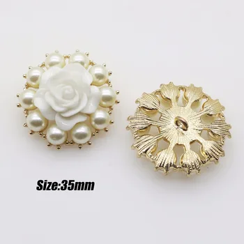 Direct sales 5 pcs/lot 35mm Flower-Shaped Pearl Rhinestone Buttons Sewing Jewelry Accessories DIY Wedding Embellish
Direct sales 5 pcs/lot 35mm Flower-Shaped Pearl Rhinestone Buttons Sewing Jewelry Accessories DIY Wedding Embellish
