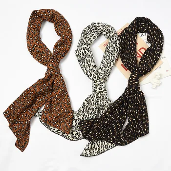 Women's Scarf Leopard Stripe Pleated Stripe Colorblock Spring and Autumn Winter Long Silk Scarf Wild Scarf
Women's Scarf Leopard Stripe Pleated Stripe Colorblock Spring and Autumn Winter Long Silk Scarf Wild Scarf