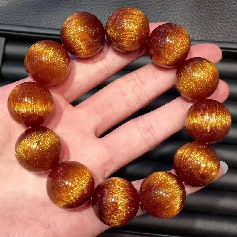 21mm Natural Copper Rutilated Quartz Bracelet Cat Eye Crystal Big Round Beads Bracelets Man Luxury Jewelry Bracelet Certificate
21mm Natural Copper Rutilated Quartz Bracelet Cat Eye Crystal Big Round Beads Bracelets Man Luxury Jewelry Bracelet Certificate