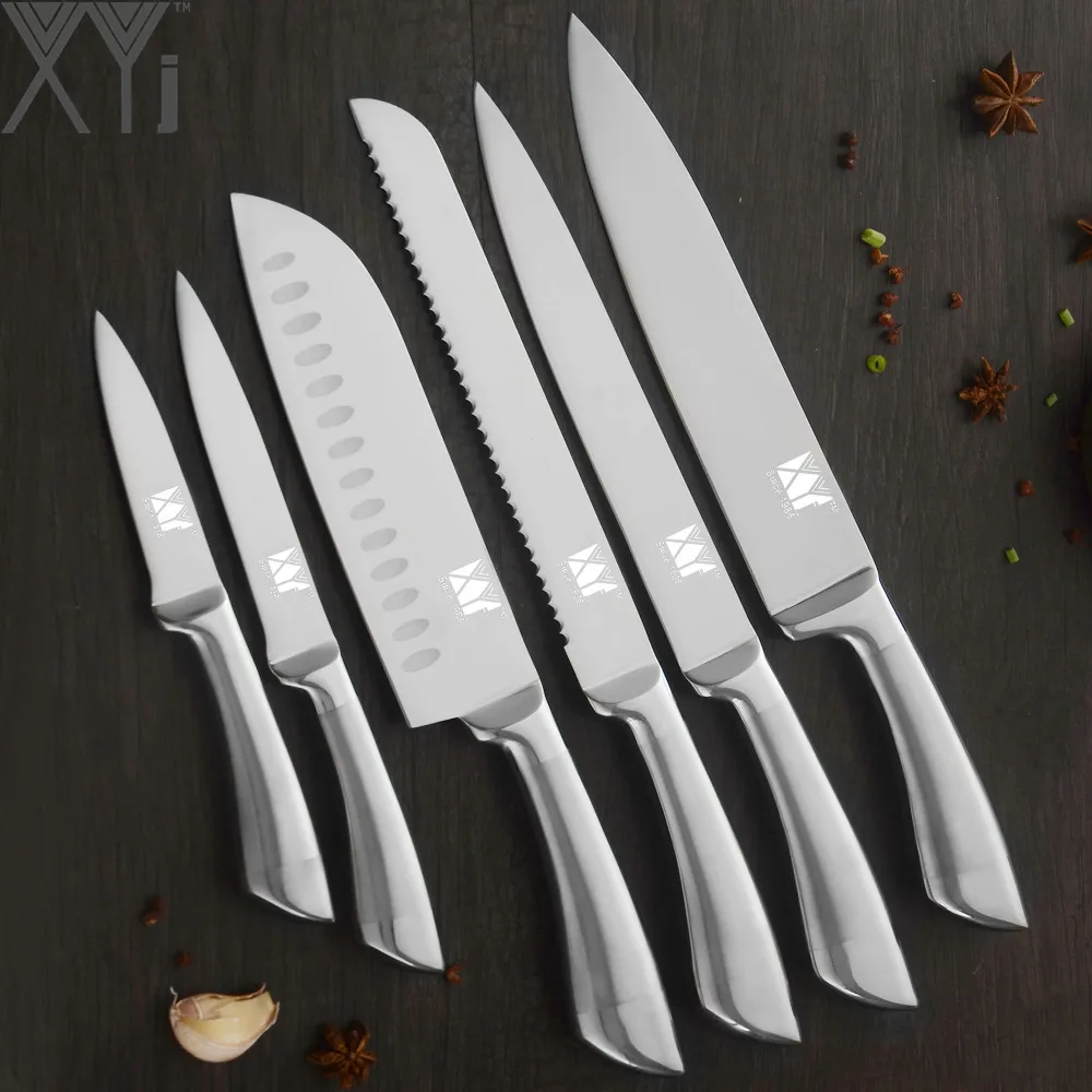 XYj Kitchen Stainless Steel Knife Set 6 Piece Set Sharp Blade Non-slip Blade Chef Bread Slicing Santoku Utility Paring Knives
XYj Kitchen Stainless Steel Knife Set 6 Piece Set Sharp Blade Non-slip Blade Chef Bread Slicing Santoku Utility Paring Knives